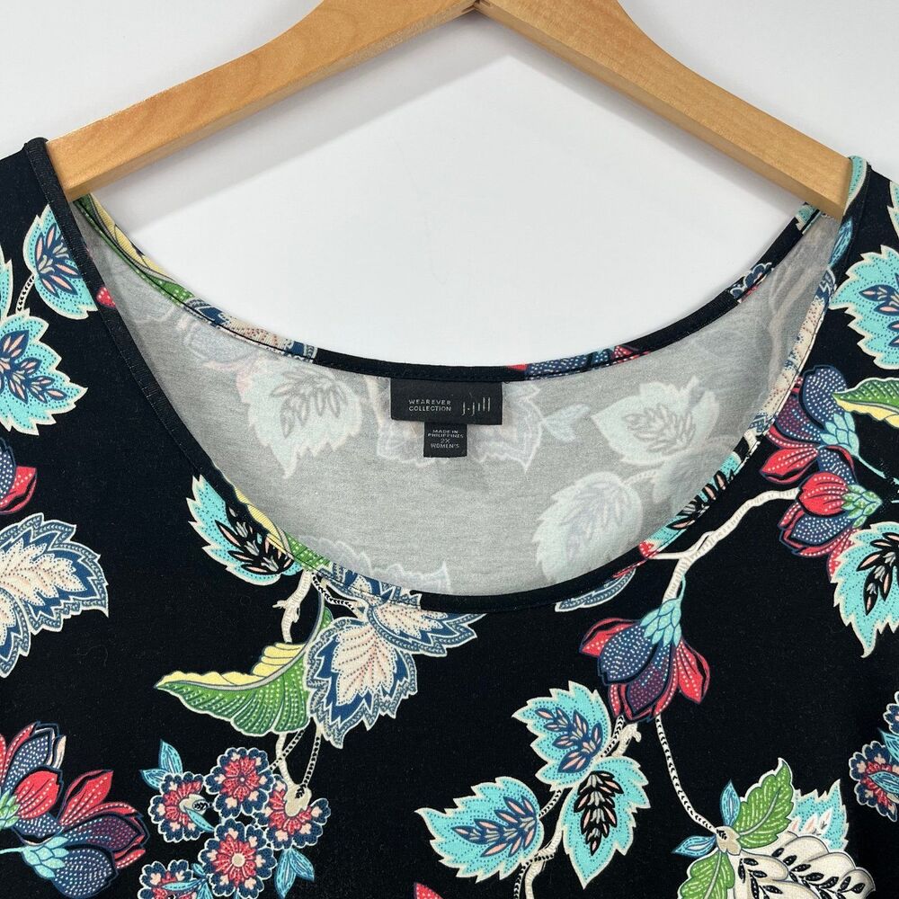 J.Jill Wearever Collection 2X Floral Dress Rayon Spandex Stretch Comfortable - Picture 3 of 8